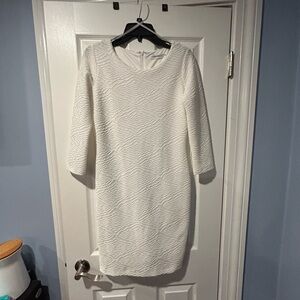 Calvin Klein White Long Sleeve Dress